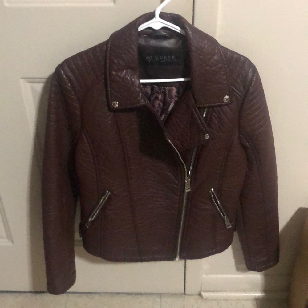 Guess leather jacket size medium